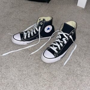 Black high top converse
